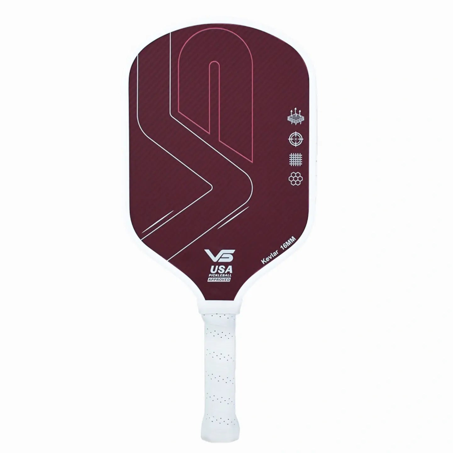 back-view-red-pickleball-paddle-pp-honeycomb-core-foam-filling