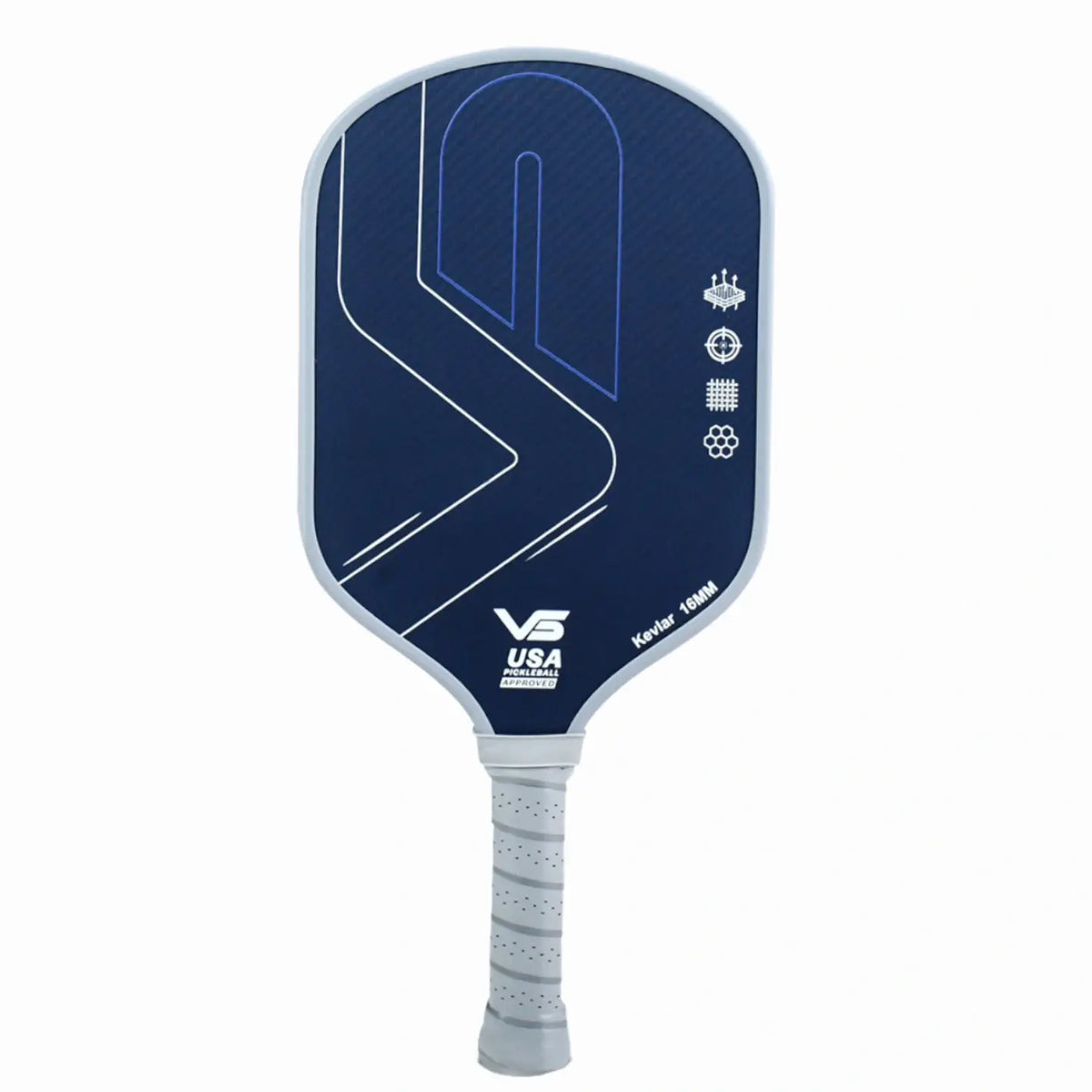 blue-kevlar-carbon-fiber-pickleball-paddle-textured-matte-surface