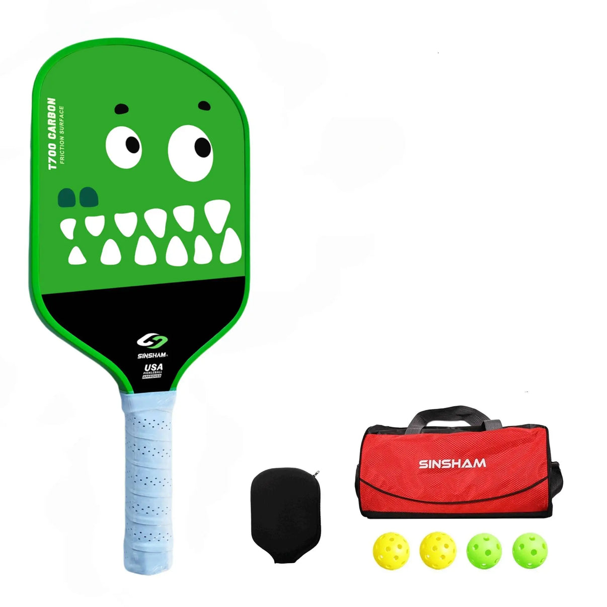 Green-Hip-Hop-Style-T700-Pickleball-Racket-Set